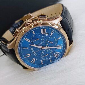 Bulova Blue Dial Rose Gold 46mm Classic watch